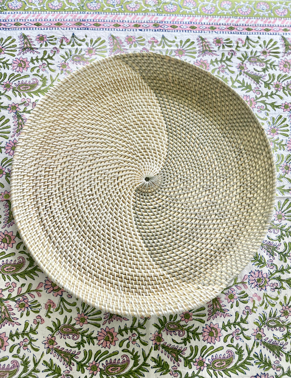 Handwoven Rattan Platter/Tray Set